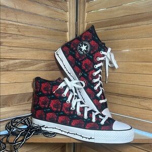 New Converse limited edition thorn and roses Much Love hi tops Men's Size 10